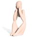 Estatua Decorativa Pensadora Ana 12,5cm Artesanal Em Cimento - Palha