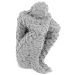 Estatua Pensador Artesanal Porta Livro 9,5x5,5cm Em Resina Mineral - Cinza