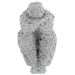 Estatua Pensador Artesanal Porta Livro 9,5x5,5cm Em Resina Mineral - Cinza