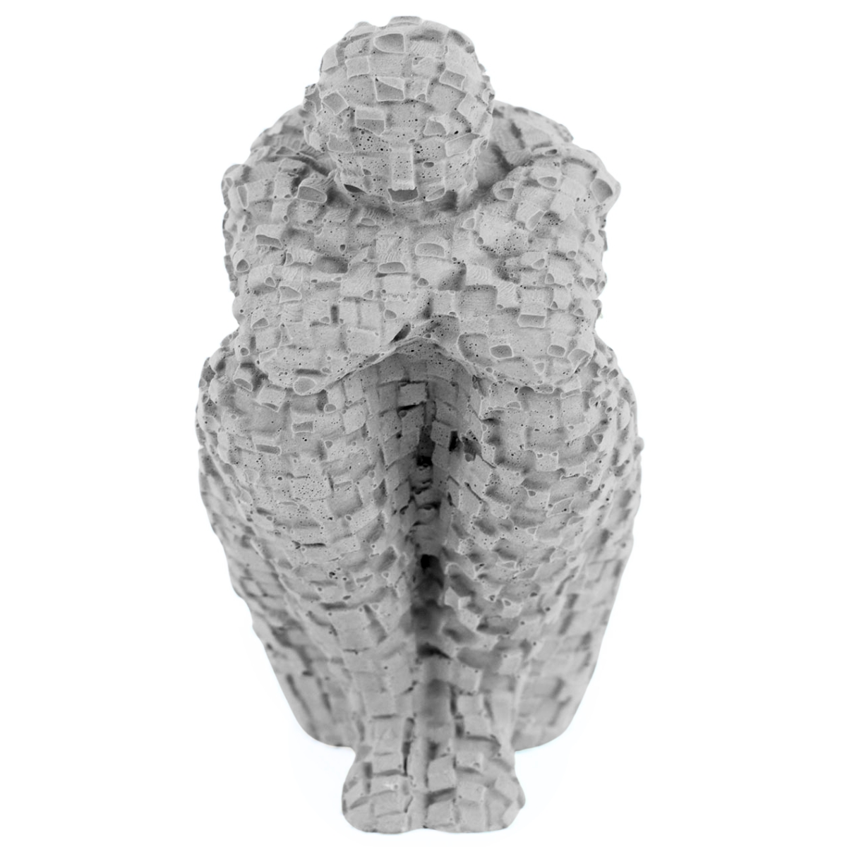 Estatua Pensador Artesanal Porta Livro 9,5x5,5cm Em Resina Mineral - Cinza