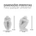 Estatua Pensador Artesanal Porta Livro 9,5x5,5cm Em Resina Mineral - Cinza
