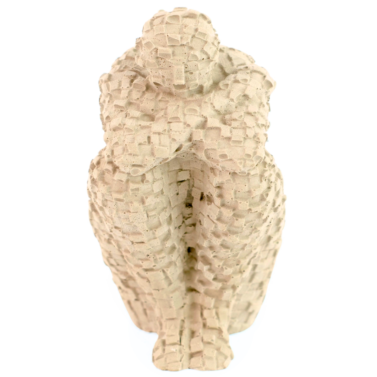 Estatua Pensador Artesanal Porta Livro 9,5x5,5cm Em Resina Mineral - Palha
