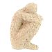 Estatua Pensador Artesanal Porta Livro 9,5x5,5cm Em Resina Mineral - Palha