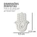Incensário Aleta Artesanal Olho 12,5cm Mão de Fátima Cimento - Branco