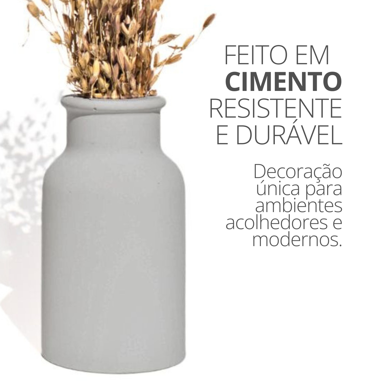 Mini Garrafa Lisa Clássica Artesanal 9,5x5m Em Cimento - Cinza
