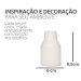 Mini Garrafa Tubo Listras Artesanal 9,5x6cm Em Cimento - Branco