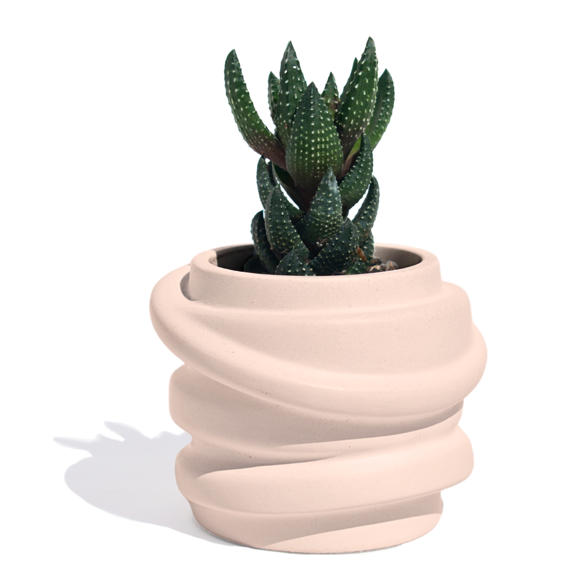 Mini Vaso Saturno Artesanal 7,5x6cm Em Resina Mineral - Palha