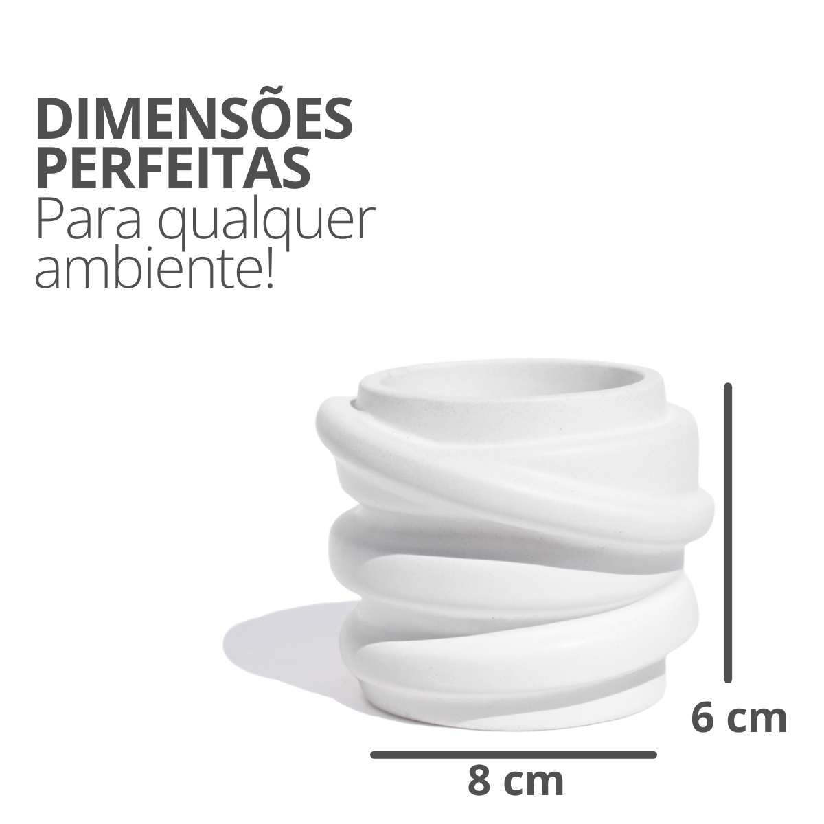 Mini Vaso Saturno Artesanal 7,5x6cm Em Resina Mineral - Palha