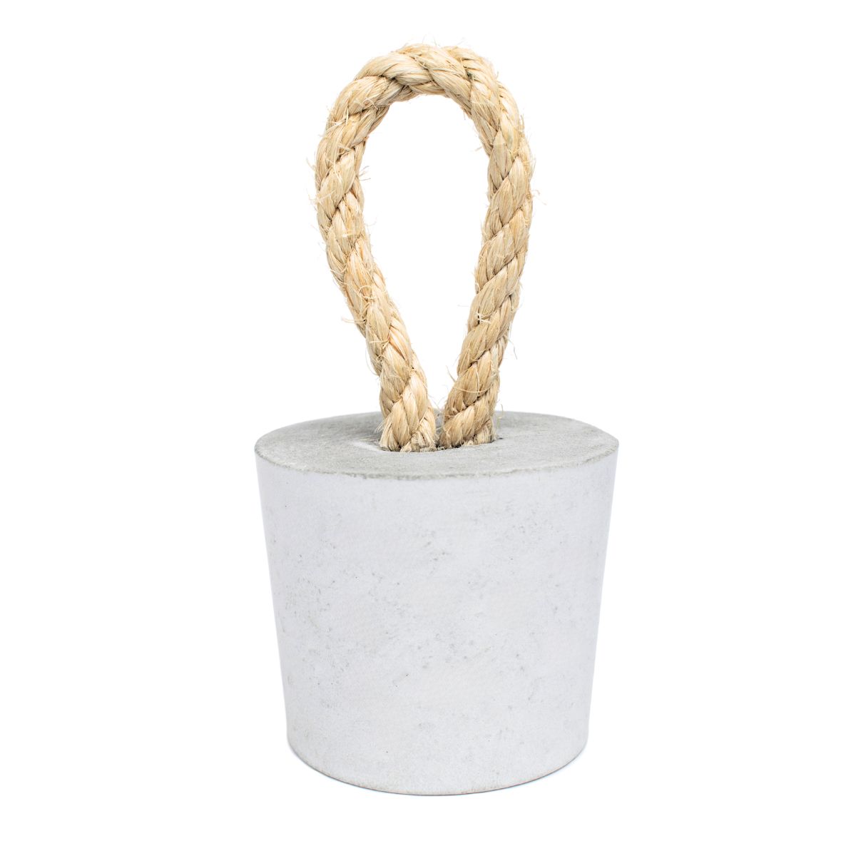 Peso de Porta Artesanal 1,3Kg Concreto com Base Anti Risco - Cinza