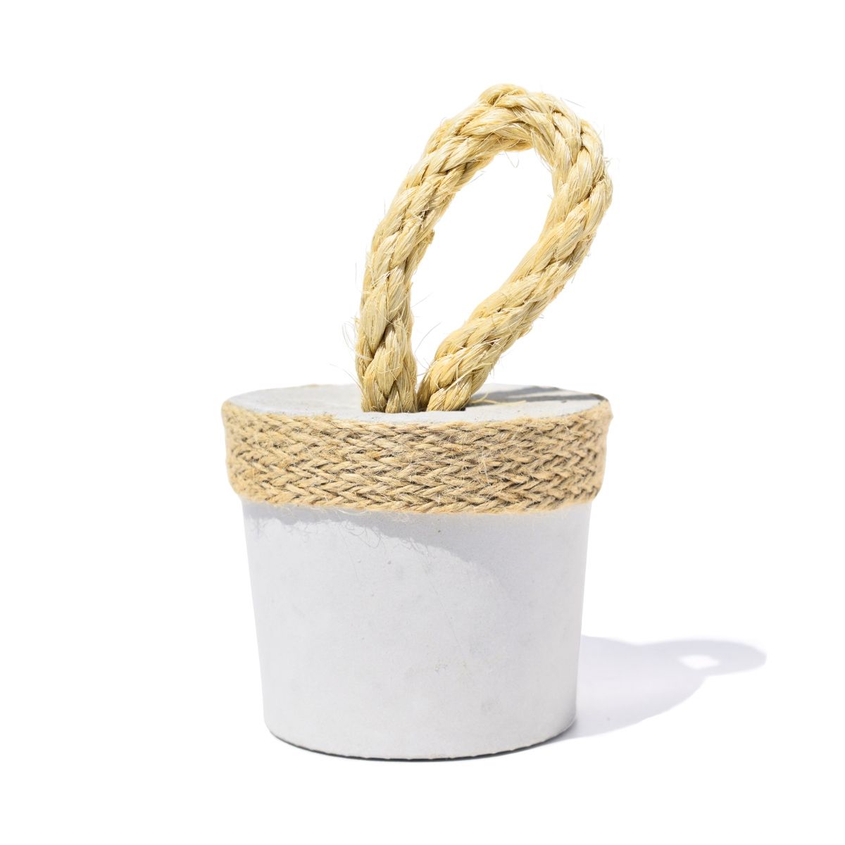 Peso de Porta Artesanal 1,3Kg Concreto com Base Anti Risco - Corda