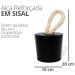 Peso de Porta Artesanal 1,3Kg Concreto com Base Anti Risco - Preto Fosco