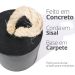 Peso de Porta Artesanal 1,3Kg Concreto com Base Anti Risco - Preto Fosco
