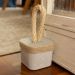 Peso de Porta Artesanal Cubo 1,5Kg Concreto com Base Anti Risco - Corda