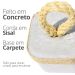 Peso de Porta Artesanal Cubo 1,5Kg Concreto com Base Anti Risco - Corda