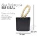 Peso de Porta Artesanal Cubo 1,5Kg Concreto com Base Anti Risco - Preto Fosco