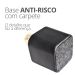 Peso de Porta Artesanal Cubo 1,5Kg Concreto com Base Anti Risco - Preto Fosco