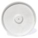 Porta Incenso Artesanal Redondo Liso 15cm em Cimento - Branco