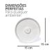 Porta Incenso Artesanal Redondo Liso 15cm em Cimento - Branco