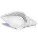 Porta Objetos Artesanal Concha Liso 13cm Em Resina Mineral - Branco