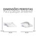 Porta Objetos Artesanal Concha Liso 13cm Em Resina Mineral - Branco