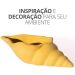 Porta Objetos Artesanal Concha Liso 13cm Em Resina Mineral - Branco