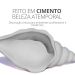 Porta Objetos Artesanal Concha Liso 13cm Em Resina Mineral - Cinza