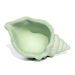 Porta Objetos Artesanal Concha Listras 11,5x7,5cm Em Resina Mineral - Verde