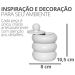 Porta Objetos Artesanal Mel Anéis 12x8cm Em Resina Mineral - Branco