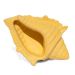 Porta Objetos Concha Oceano Grande Artesanal 17x11,5cm Em Resina Mineral - Amarelo