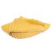 Porta Objetos Concha Oceano Grande Artesanal 17x11,5cm Em Resina Mineral - Amarelo