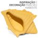 Porta Objetos Concha Oceano Grande Artesanal 17x11,5cm Em Resina Mineral - Amarelo