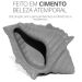 Porta Objetos Concha Oceano Grande Artesanal 17x11,5cm Em Resina Mineral - Branco