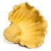 Porta Objetos Concha Pérola Grande Artesanal 13,5x6,5x13cm Em Resina Mineral - Amarelo