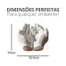 Porta Objetos Decorativo Mãos 15,5cm em Cimento Artesanal - Amarelo