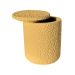 Pote Texturizado Clássico 11cm em Cimento Artesanal - Amarelo