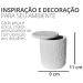 Pote Texturizado Clássico 11cm em Cimento Artesanal - Branco