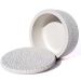 Pote Texturizado Clássico Baixo 12cm em Cimento Artesanal - Branco
