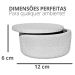 Pote Texturizado Clássico Baixo 12cm em Cimento Artesanal - Palha