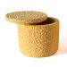 Pote Texturizado Clássico P Artesanal 7x9cm Em Resina Mineral - Amarelo