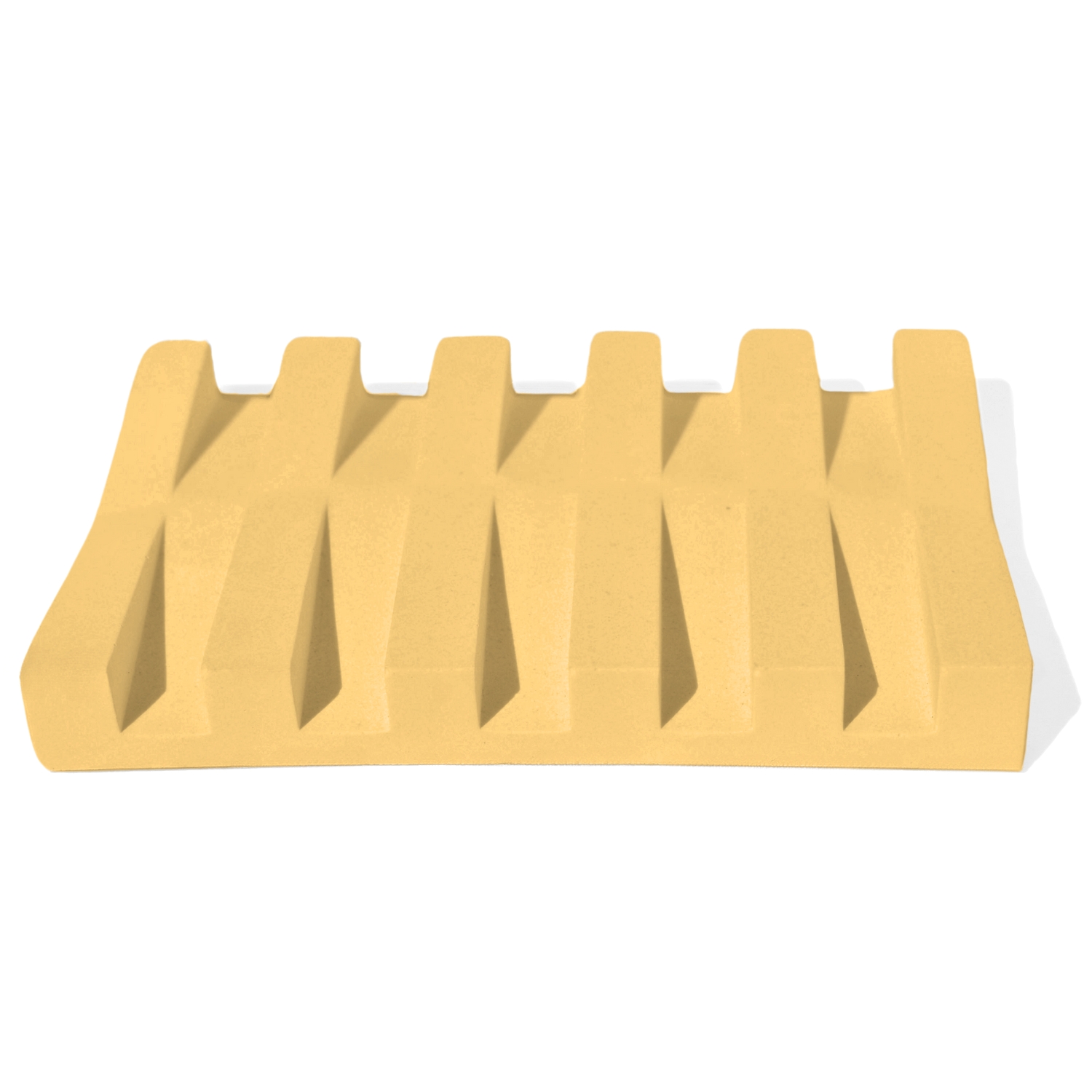 Saboneteira Barra Listras 12cm em Resina Mineral Artesanal - Amarelo