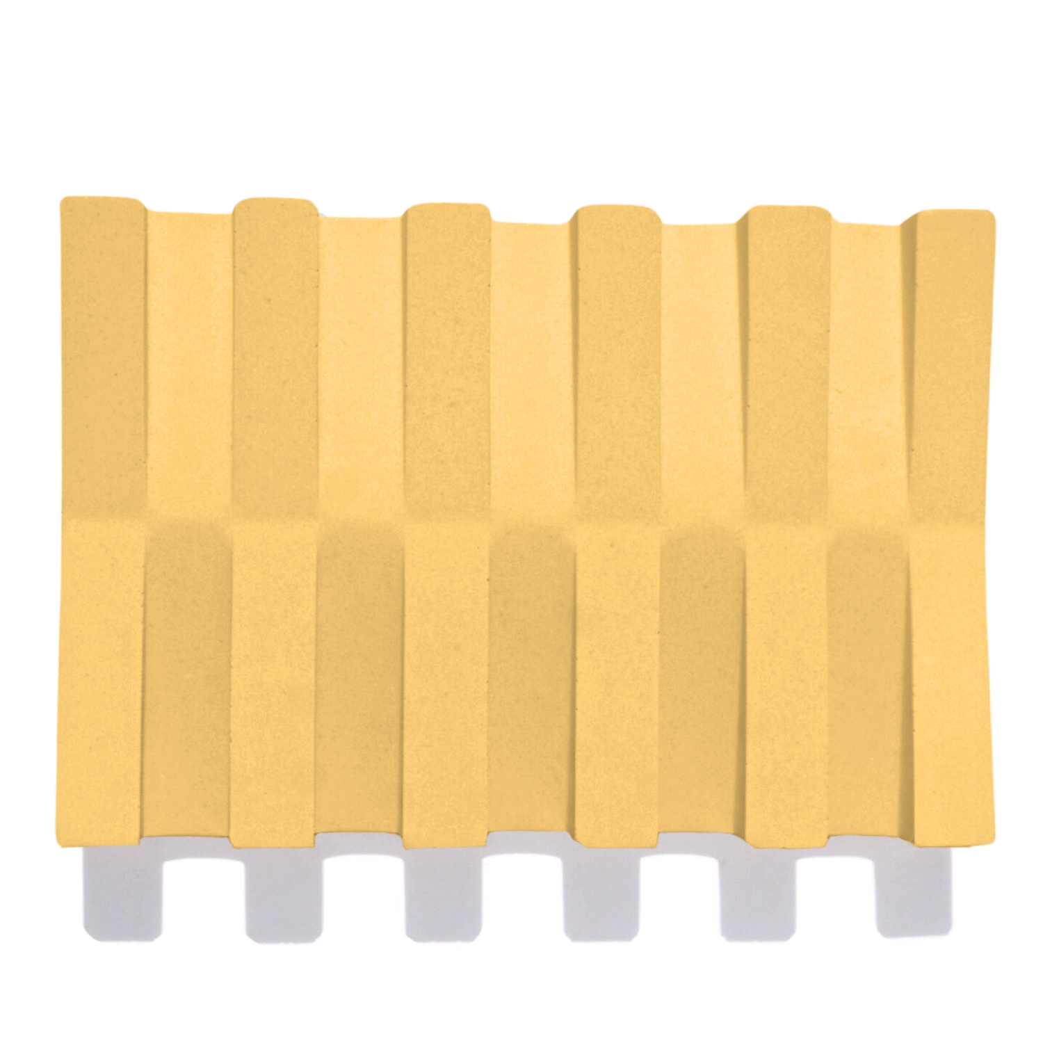 Saboneteira Barra Listras 12cm em Resina Mineral Artesanal - Amarelo
