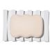 Saboneteira Barra Listras 12cm em Resina Mineral Artesanal - Branco