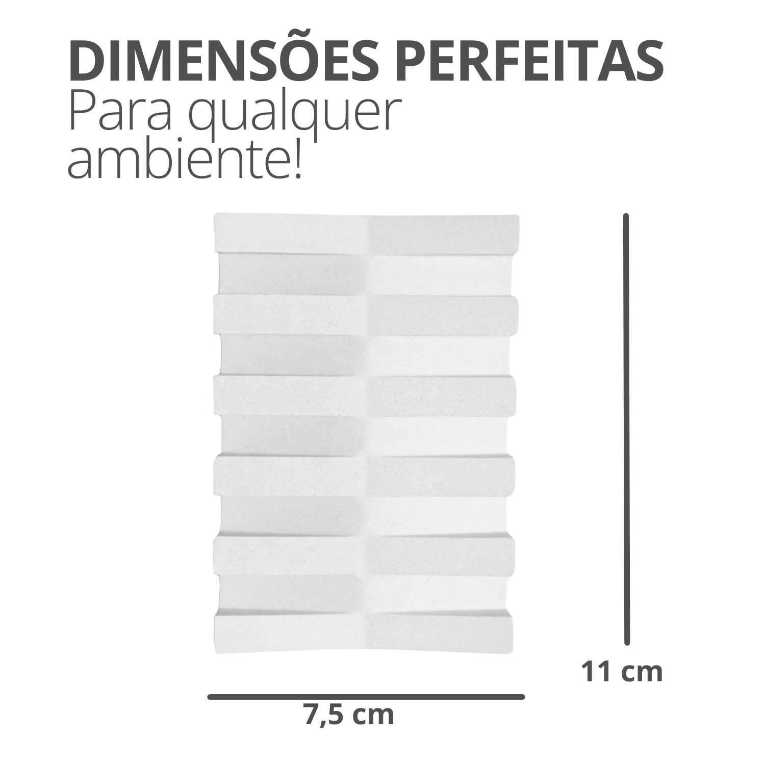 Saboneteira Barra Listras 12cm em Resina Mineral Artesanal - Palha
