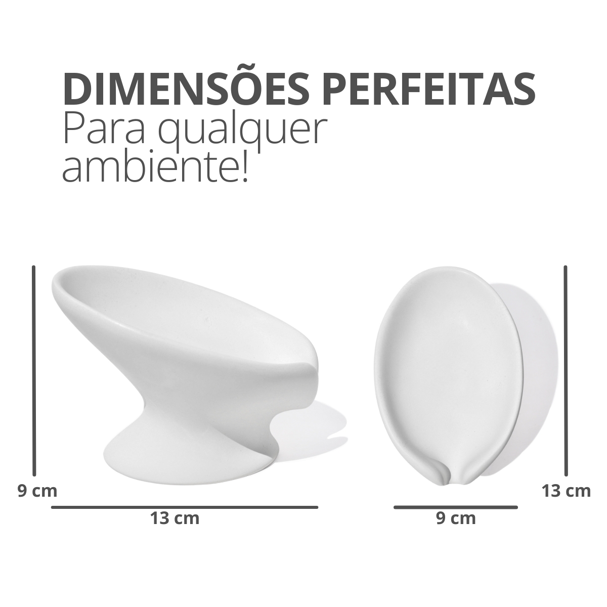Saboneteira Porta Sabonete Banheiro Moderna Luxo 13cm em Cimento - Amarelo