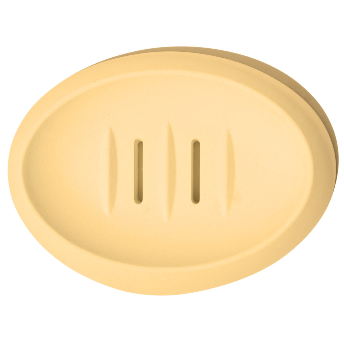 Saboneteira Porta Sabonete Banheiro Oval  Luxo 12,5cm em Cimento - Amarelo