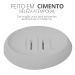 Saboneteira Porta Sabonete Banheiro Oval  Luxo 12,5cm em Cimento - Amarelo