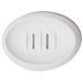 Saboneteira Porta Sabonete Banheiro Oval  Luxo 12,5cm em Cimento - Branco