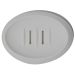 Saboneteira Porta Sabonete Banheiro Oval  Luxo 12,5cm em Cimento - Cinza