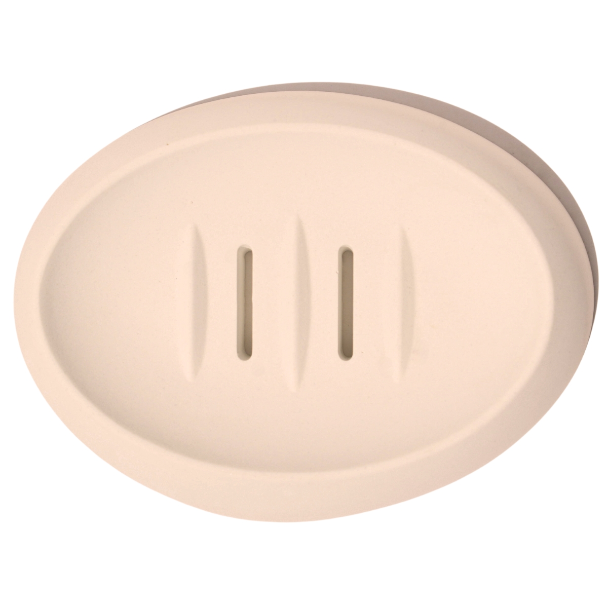 Saboneteira Porta Sabonete Banheiro Oval  Luxo 12,5cm em Cimento - Palha