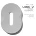 Saboneteira Porta Sabonete Banheiro Oval 11cm em Cimento - Branco